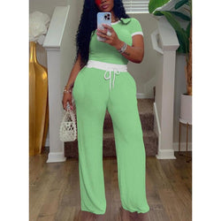 Womens Two Piece Outfits Casual Sweatsuits Set Short Sleeve Matching Sets Tracksuit
