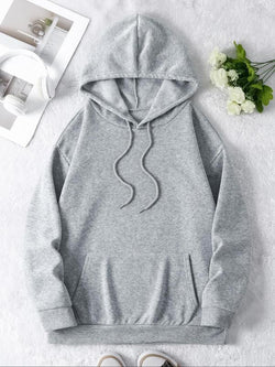 Chic Women's Leopard Star Print Hoodie - Casual Drop Shoulder Sweatshirt with Drawstring Pocket for Fall & Winter Adventures