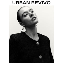 URBAN REVIVO Fashionable Tweed Jacket for Women UWG130014 Casual Outfit 2025 Women Clothing Girl Elegant Fashion Trendy and Versatile OOTD
