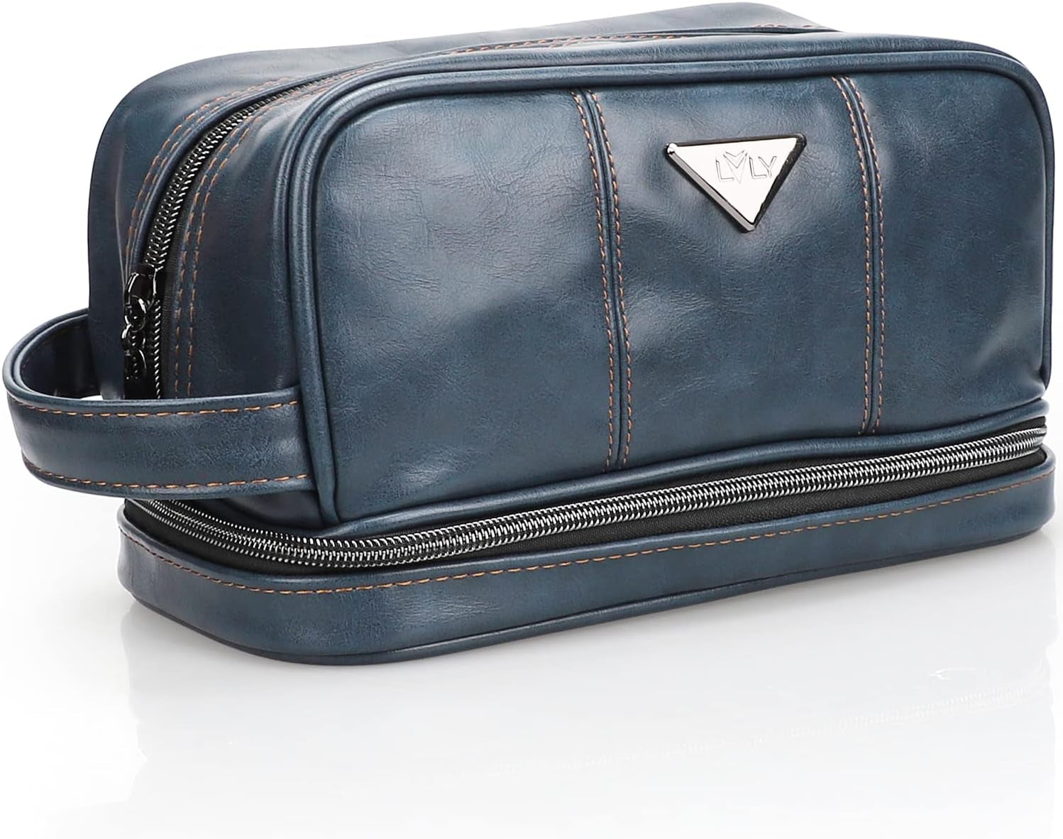 Men'S Toiletry Bag, Travel Toiletry Bag for Men, Large Leather Dopp Kit for Men, Shaving Bag for Travel Accessories, Largemens Toiletries Bathroom Organizer, Shaving Kit, Dopp Kit(Blue)