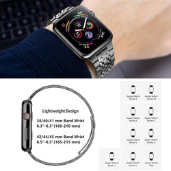 Metal Band Compatible with Apple Watch Band 42Mm 44Mm 45Mm, Solid Stainless Steel Replacement Strap Wristbands for Iwatch Apple Watch Series 9 8 7 6 5 4 3 2 1 SE Woman Men Space Grey