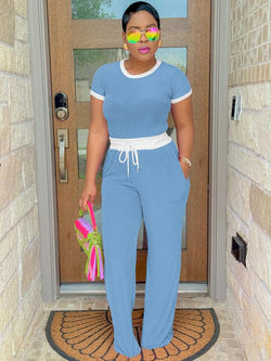 Womens Two Piece Outfits Casual Sweatsuits Set Short Sleeve Matching Sets Tracksuit