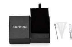 Cylinder Cross Heart Memorial Urn Necklace, Stainless Steel, 3 Pieces Set