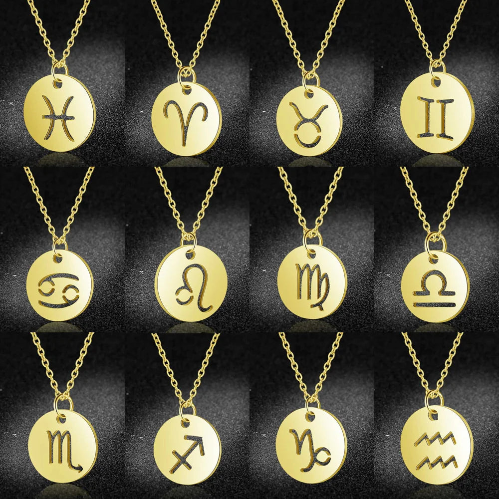 Horoscope Zodiac Sign Pendant Necklace