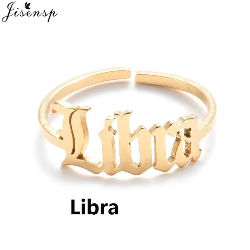 Zodiac Sign 12 Constellation Ring