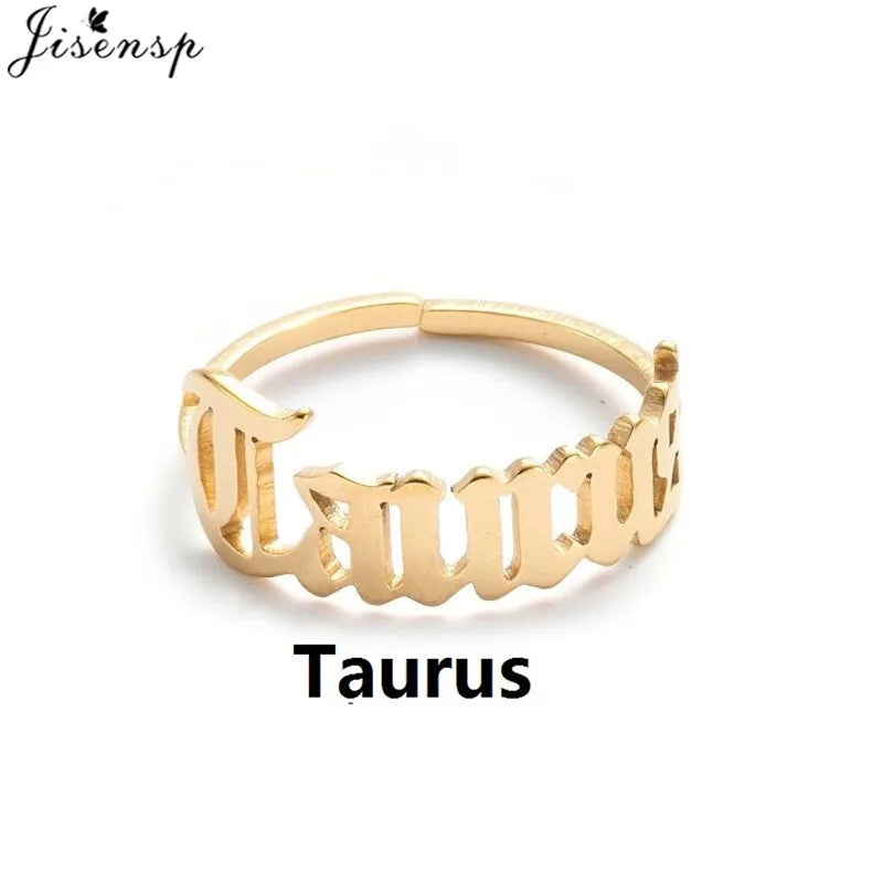 Zodiac Sign 12 Constellation Ring