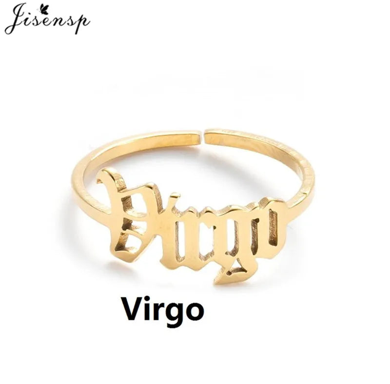 Zodiac Sign 12 Constellation Ring