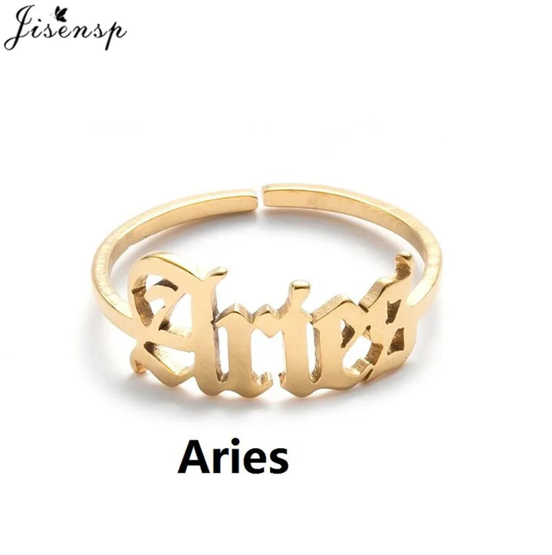 Zodiac Sign 12 Constellation Ring