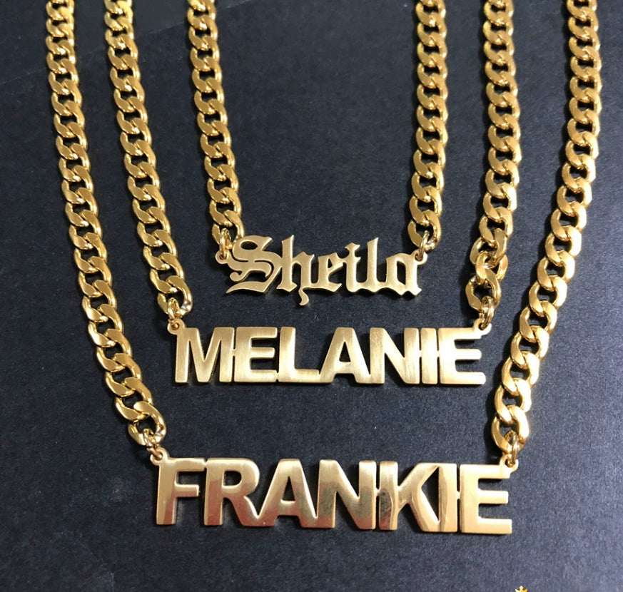 Hipster Name Custom Pendant  Necklace