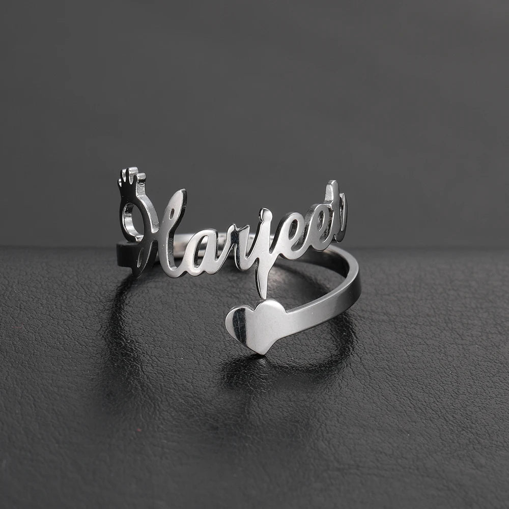 Custom Double Name Rings