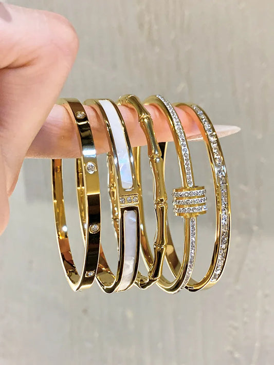 Gold Color Waterproof Bangles