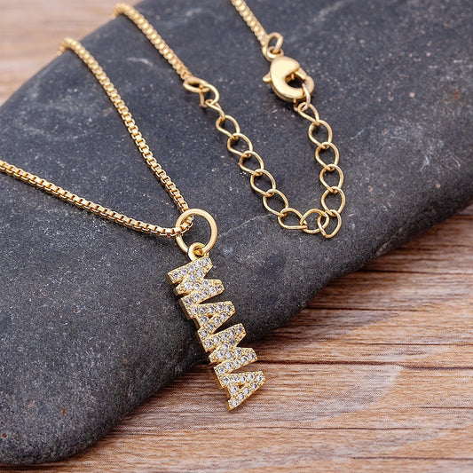 Letter Pendant  Necklace/ Nameplate Clavicle Chain Choker