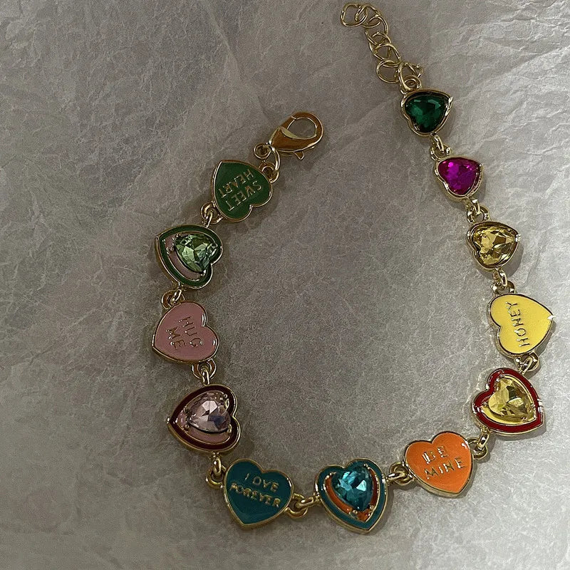 Color Love Drop Oil Enamel Bracelet