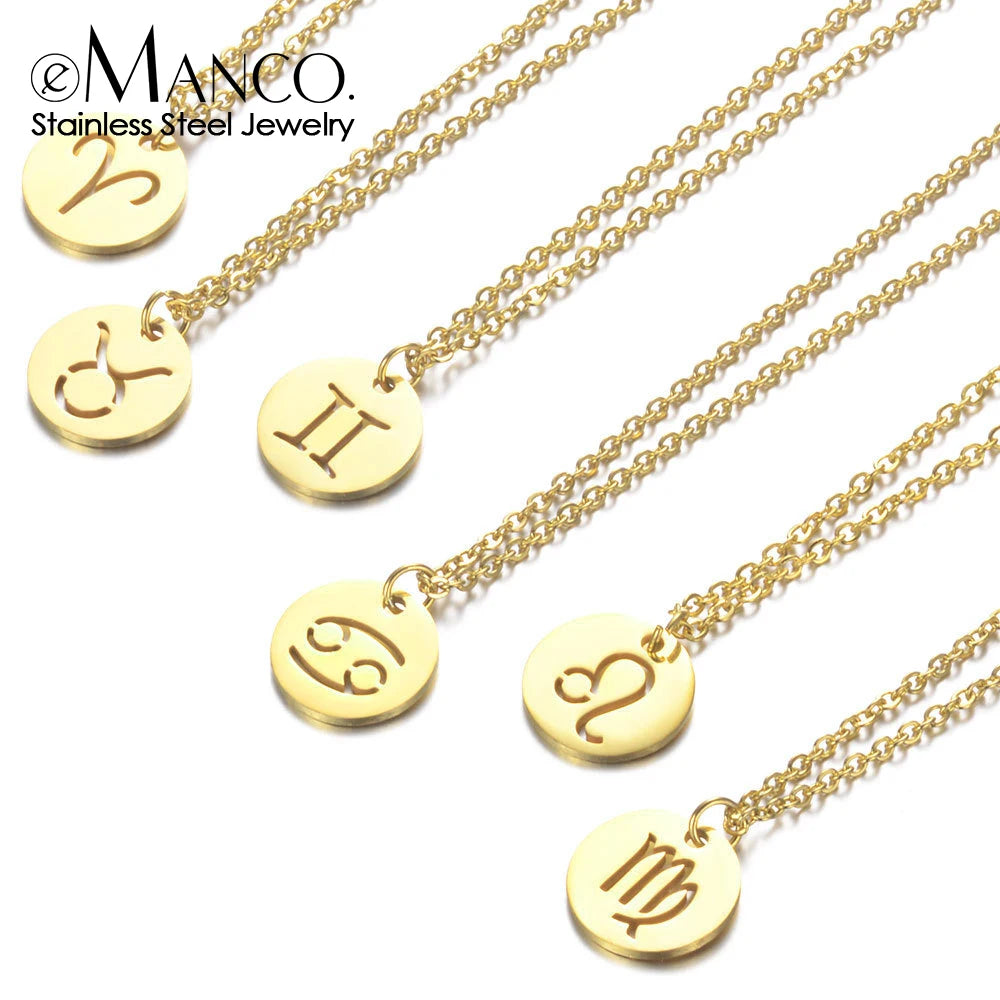 Horoscope Zodiac Sign Pendant Necklace