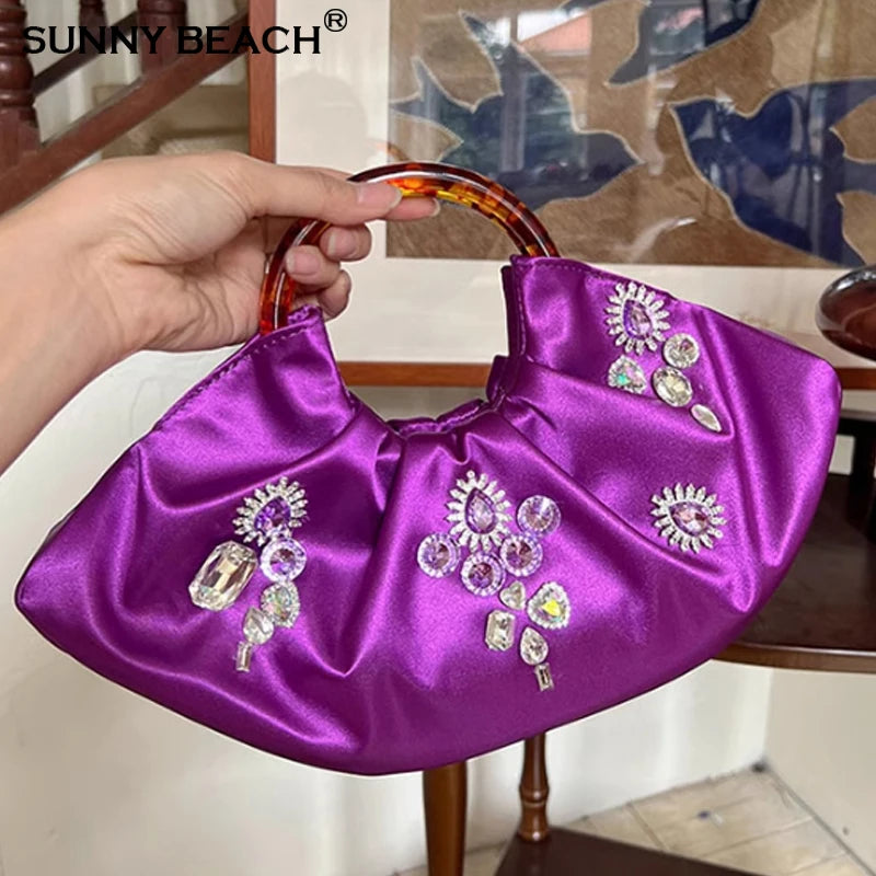 Satin clutch