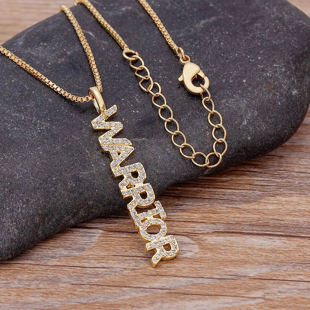 Letter Pendant  Necklace/ Nameplate Clavicle Chain Choker