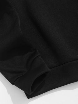 Women'S Letter Print Drop Shoulder Pullover, Fashion Casual Crew Neck Sweatshirt for Daily Holiday Outdoor Wear, Women Clothing for Spring & Fall