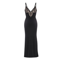 Popilush Lace Built-In Shapewear Set Deep V-Neck Maxi Dress or Wide Leg Jumpsuit Tummy Control Cocktail Party#Tiktokshopbacktoschool