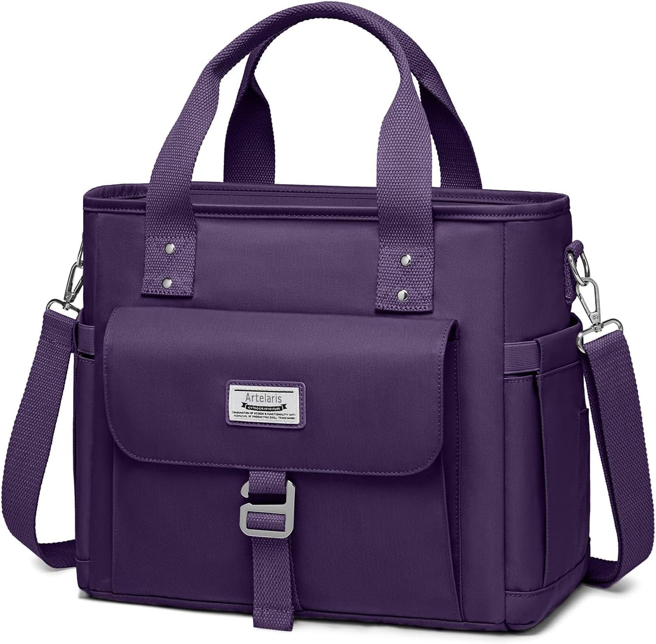 Lunch Bag for Men Women, Large Lunch Box Tote for Work, Adult Insulated Leakproof Cooler Bag with Side Pocket & Adjustable Shoulder Strap Lunch Purse,Lunchbag for Picnic Hiking Beach