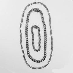 Cuban Link Chain Necklace Gold Stainless Steel Hip Hop Men Women