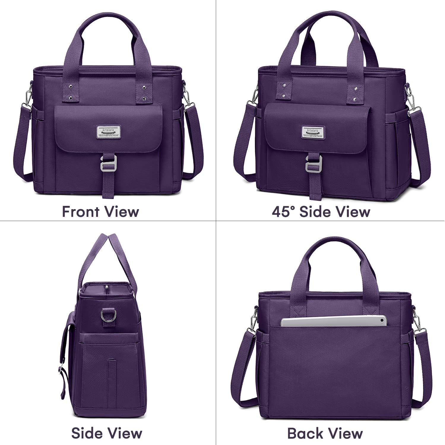 Lunch Bag for Men Women, Large Lunch Box Tote for Work, Adult Insulated Leakproof Cooler Bag with Side Pocket & Adjustable Shoulder Strap Lunch Purse,Lunchbag for Picnic Hiking Beach